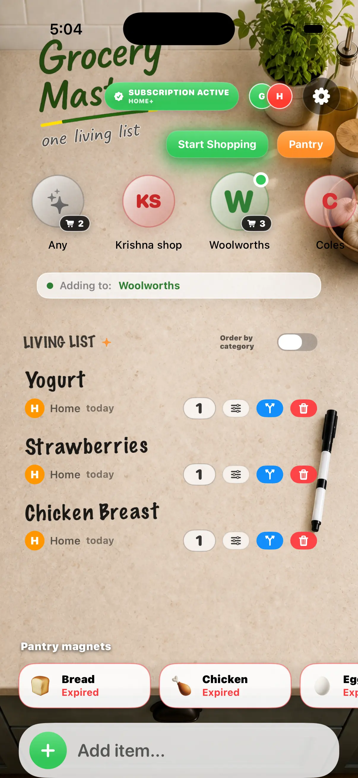 GroceryMaster phone portrait screenshot