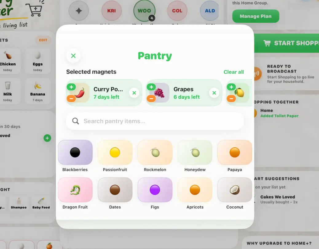 GroceryMaster second iPad landscape screenshot