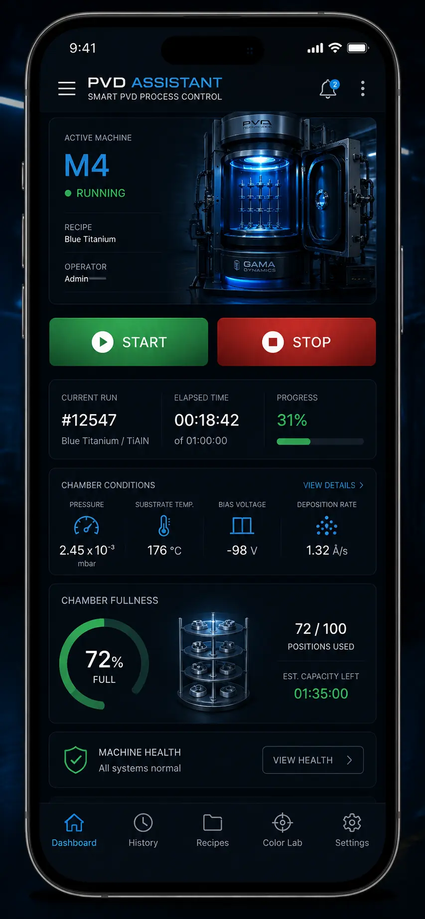 PVD Assistant phone workspace