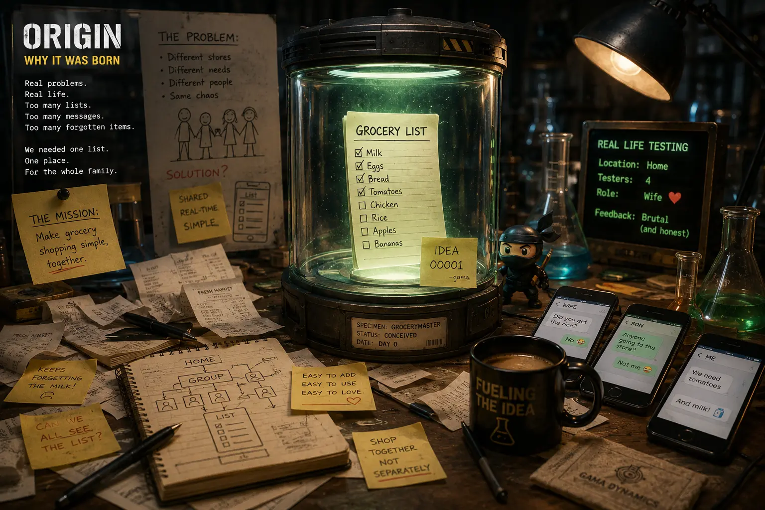 GroceryMaster origin lab concept